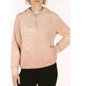 FILA Hoodie XXL Velour Quarter Zip